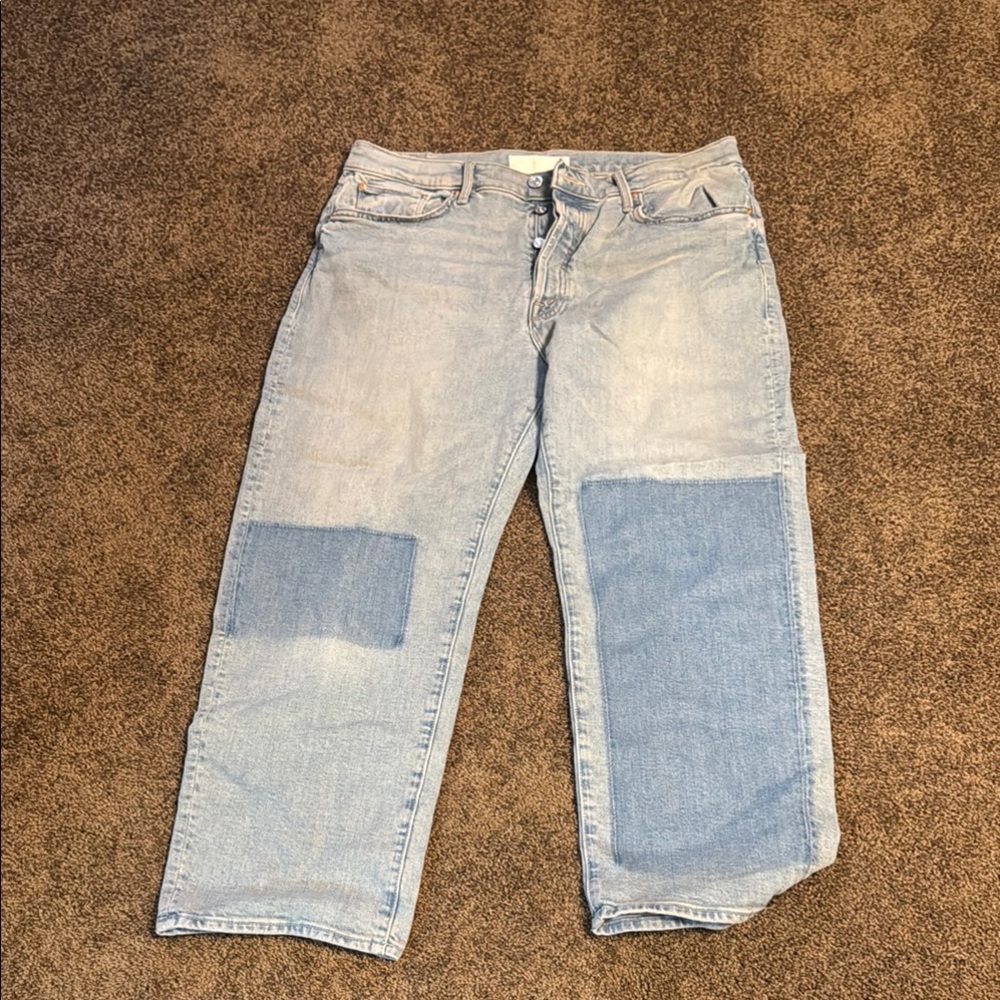 Light Blue Jeans with Patchwork
